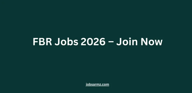 FBR Jobs 2026 – Join Now