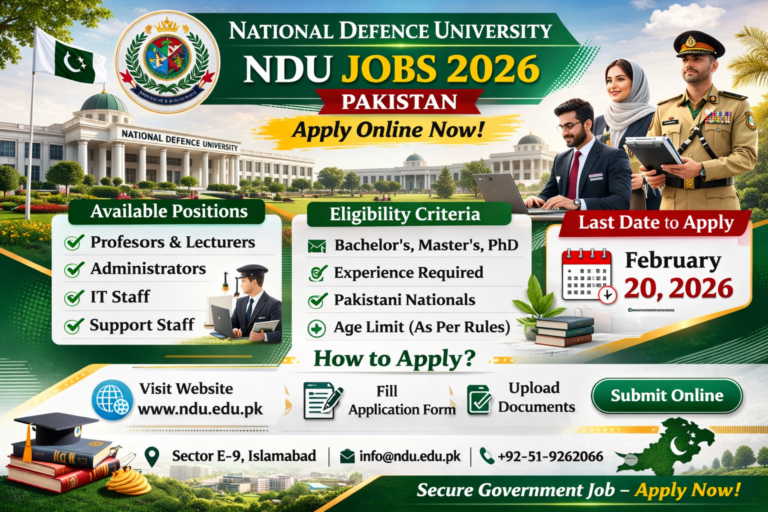 National Defence University NDU Jobs 2026