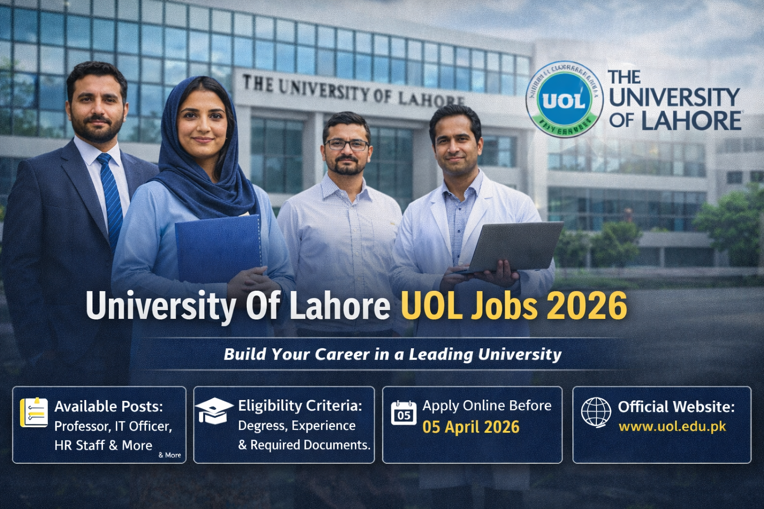 University Of Lahore UOL Jobs 2026 Latest Teaching and Administrative Opportunities